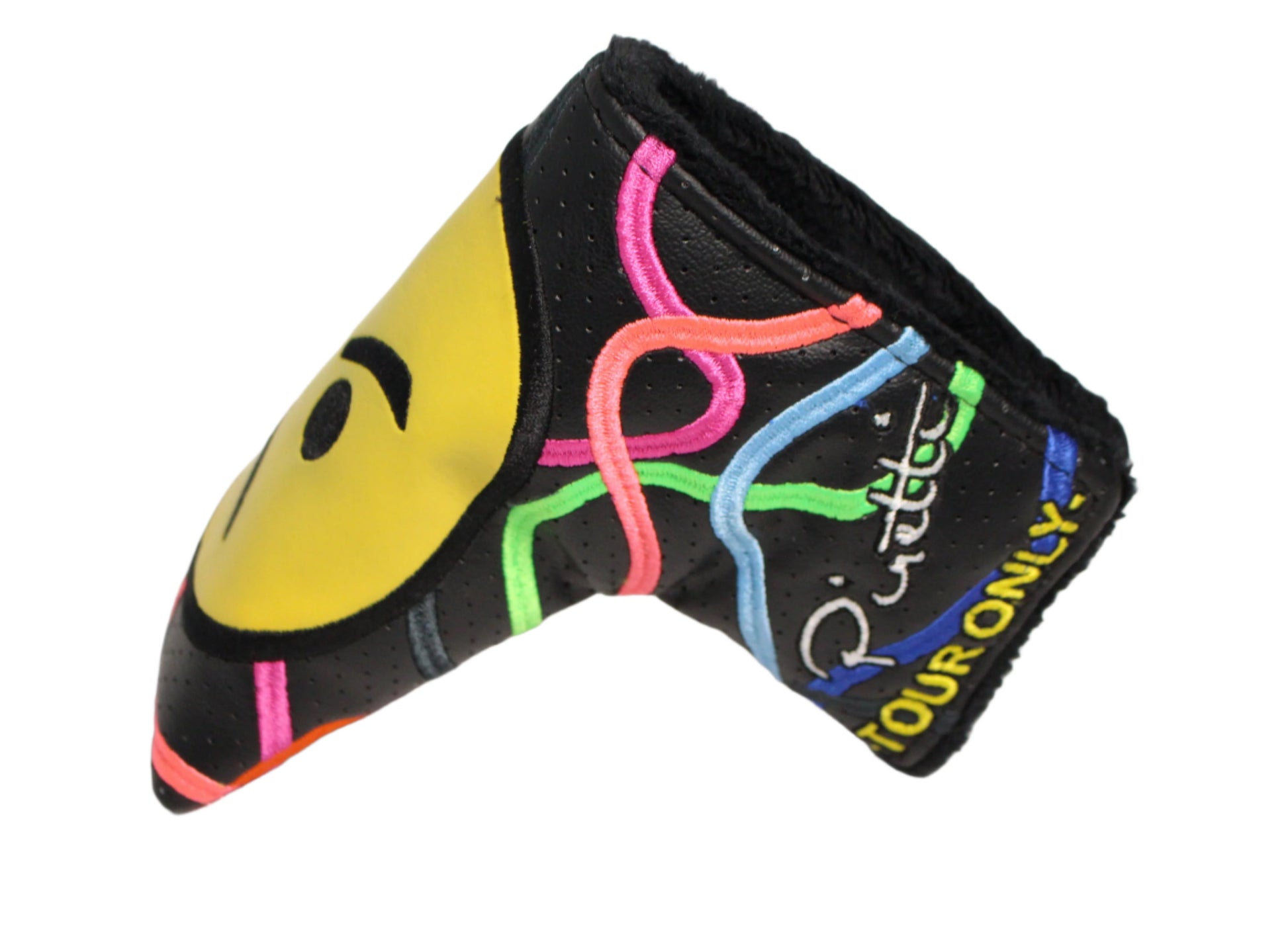 Piretti - Tour Only Confetti Frown Black/Yellow Blade Putter Headcover