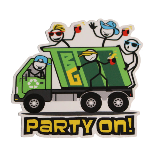 Bettinardi - 2025 Party On! Garbage Truck Sticker