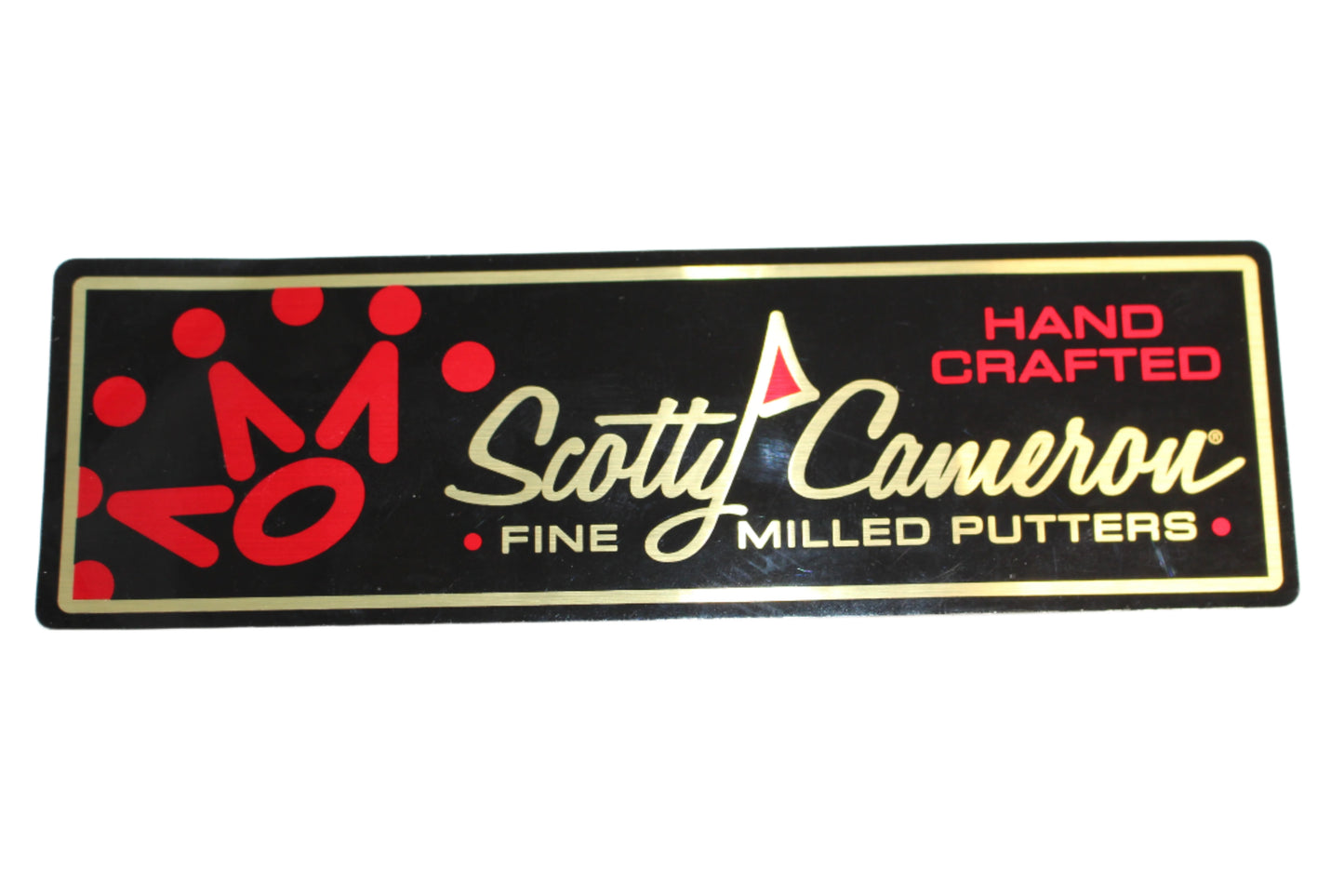 Scotty Cameron 2016 Large Shaftband with Crown Black/Red/Gold Sticker - 6.5" x 2.0"