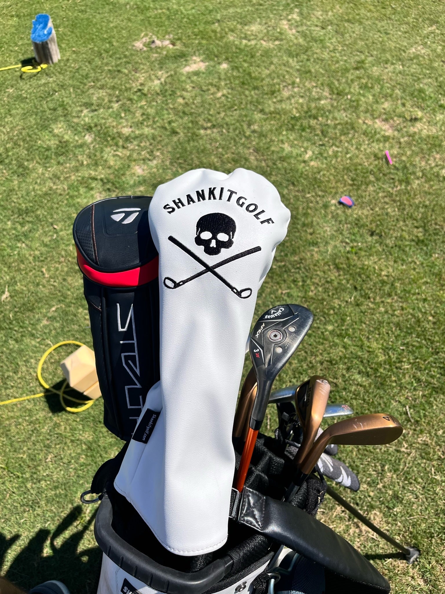 White Skull Golf Driver Headcover