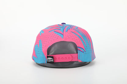 C1D Perforated Rope Snapback - Pink Floral