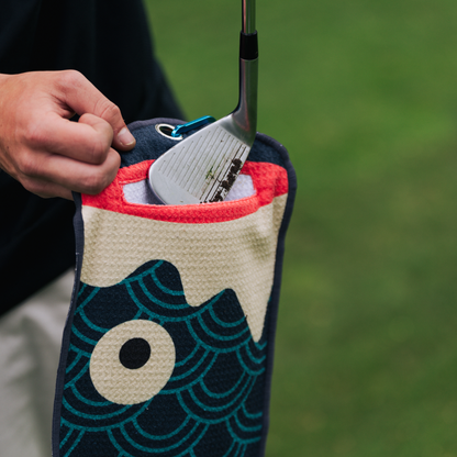 Koi Utility Towel (Blue)