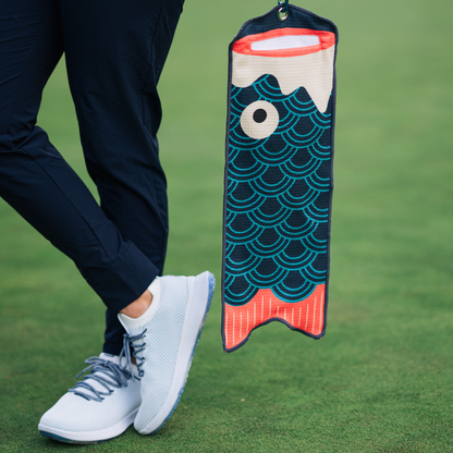 Koi Utility Towel (Blue)
