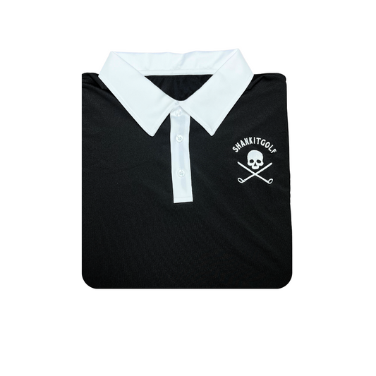 Skull Golf Polo Black