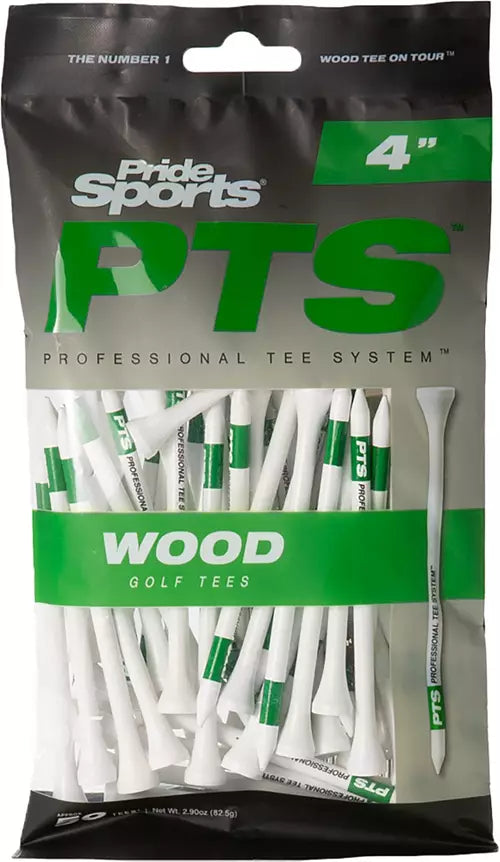 Pride Sports 4" PTS Pro Length Max - 50 Count White/Green Tees