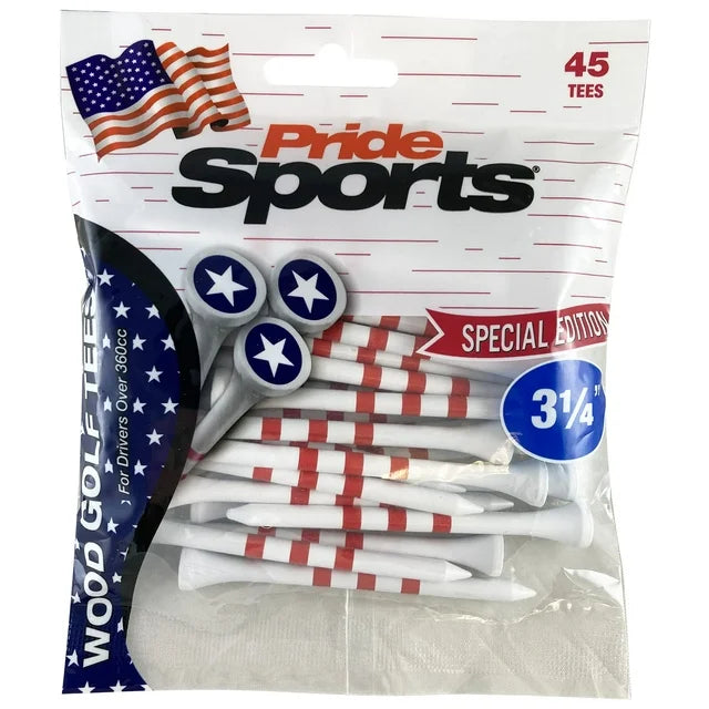 Pride Sports 3 1/4"  Special Edition - 45 Count Stars & Stripes Tees