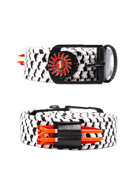 THE BRAIDED BYRD GOLF BELT - Black Capped Chickadee