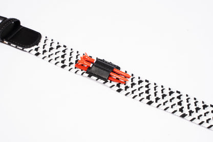 THE BRAIDED BYRD GOLF BELT - Black Capped Chickadee