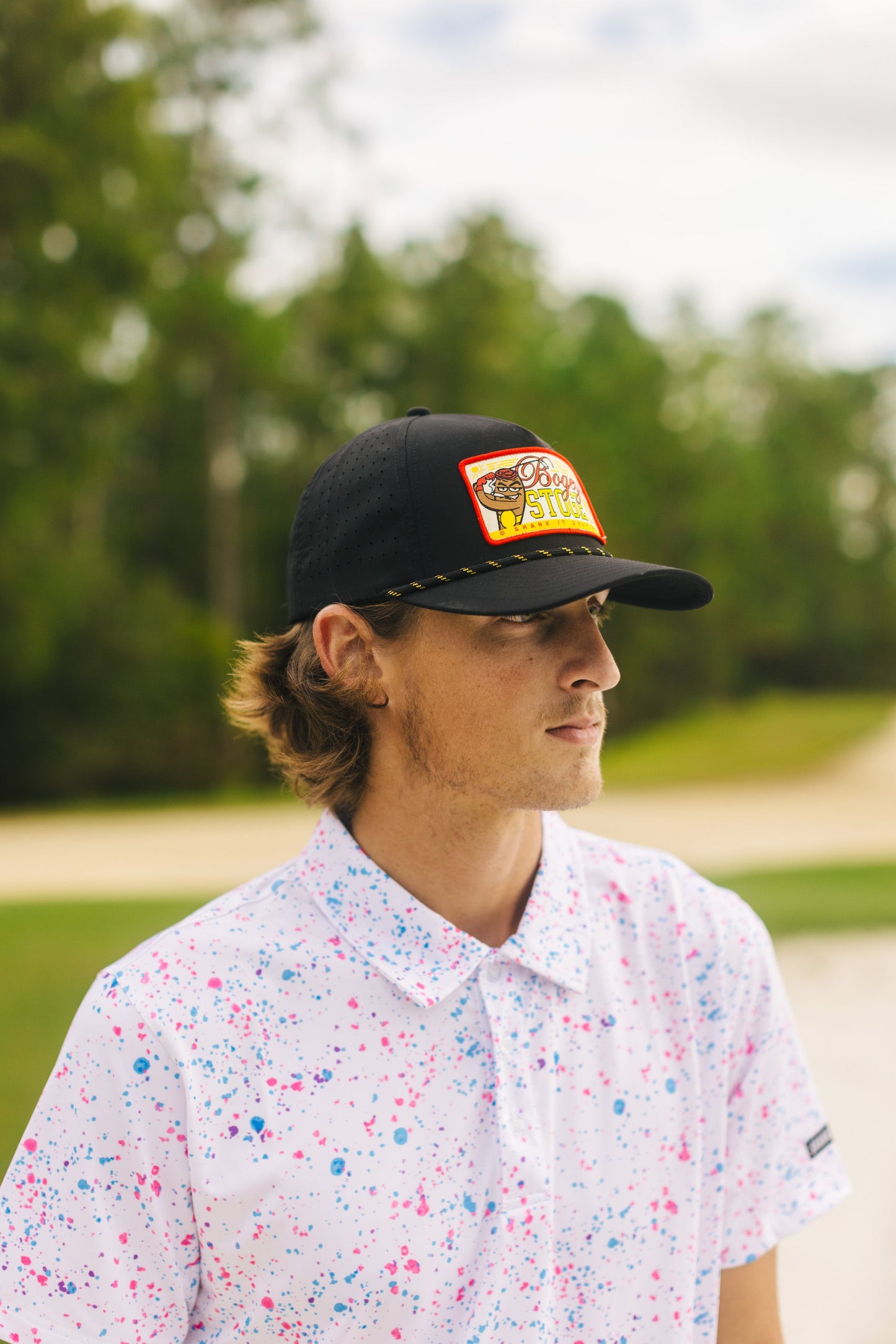 Paint Splatter Polo White