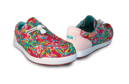 SKŌNI Women's Golf Shoe Waterproof- Pink Floral