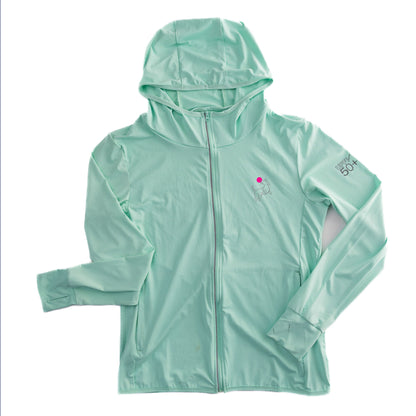 Mint Zip-Front Sun Hoodie