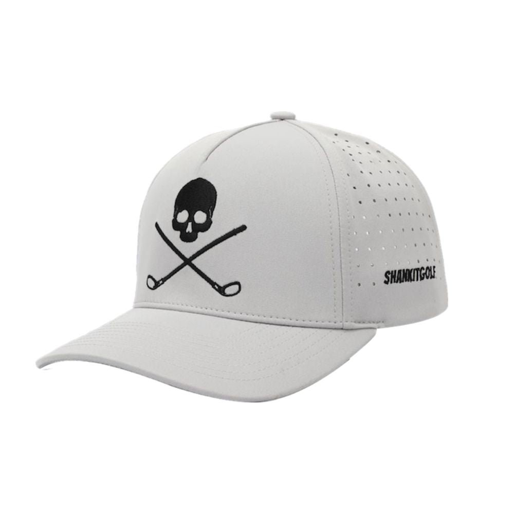 Skull and Crossbones Gray Golf Hat