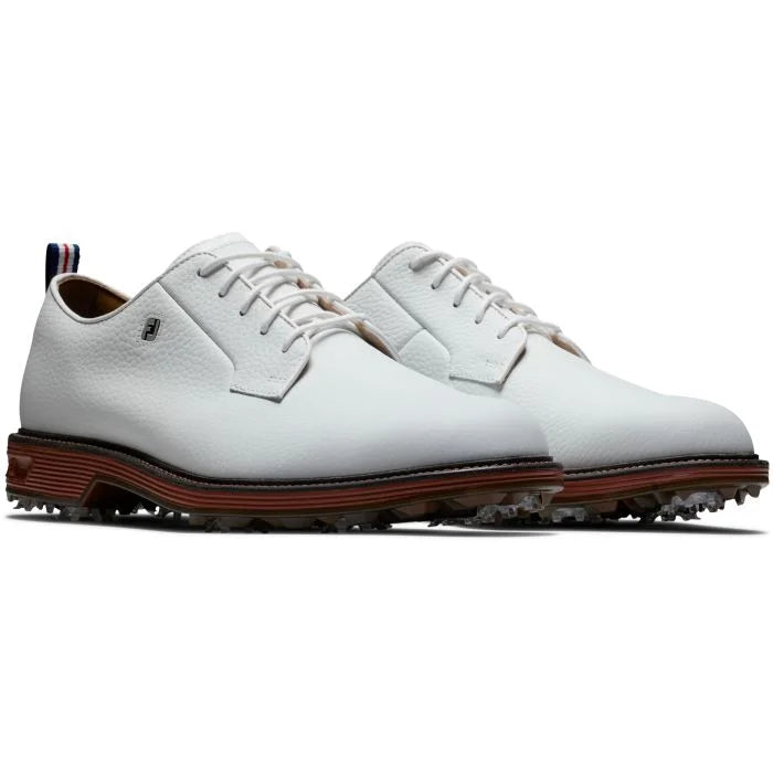 FootJoy DryJoys Premiere Golf Shoes (Previous Season) - White/Brick 53992