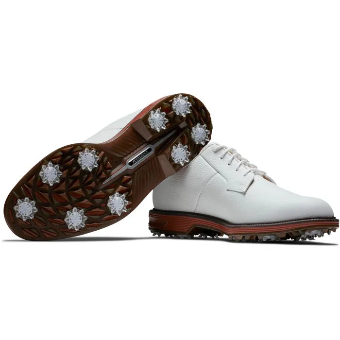 FootJoy DryJoys Premiere Golf Shoes (Previous Season) - White/Brick 53992
