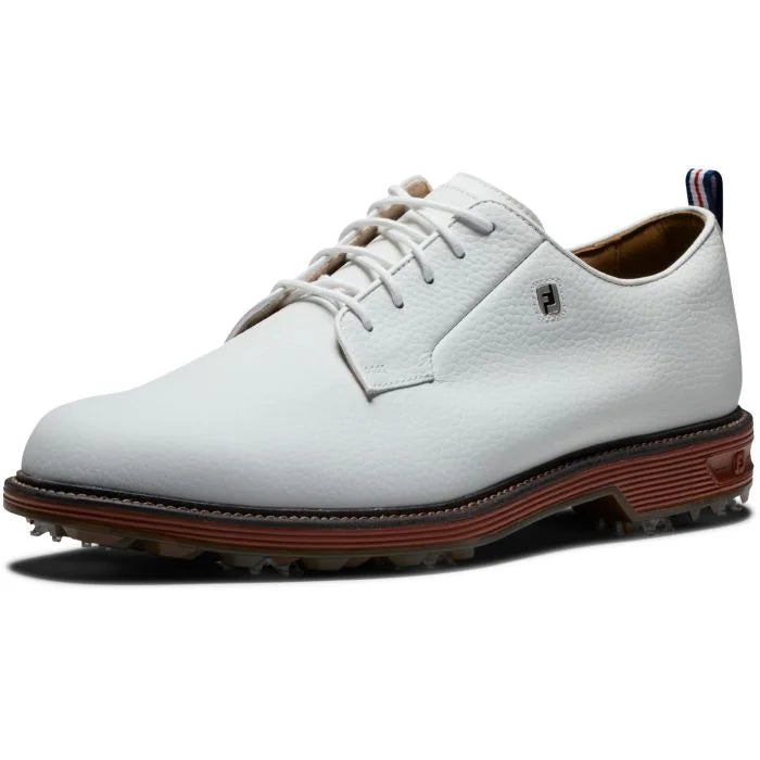FootJoy DryJoys Premiere Golf Shoes (Previous Season) - White/Brick 53992