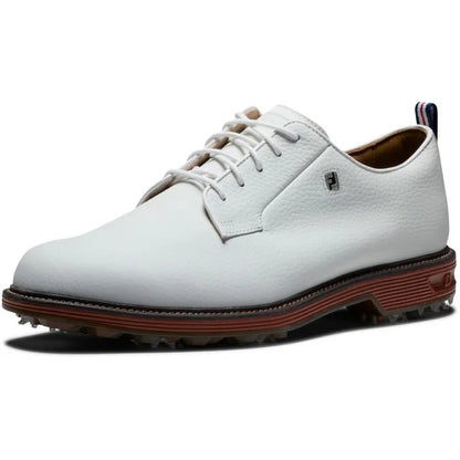 FootJoy DryJoys Premiere Golf Shoes (Previous Season) - White/Brick 53992