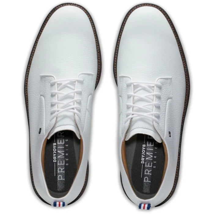 FootJoy DryJoys Premiere Golf Shoes (Previous Season) - White/Brick 53992