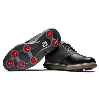 FootJoy Traditions Golf Shoes - Black/Black 57904