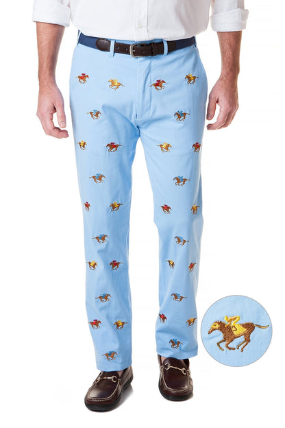 Harbor Pant Stretch Twill Liberty With Racing Horses
