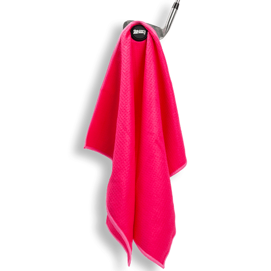 Hot Pink Magnetic Golf Towel