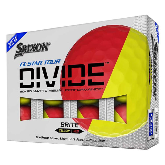 Srixon Q-Star Tour Divide 3 Brite Yellow & Red Golf Balls