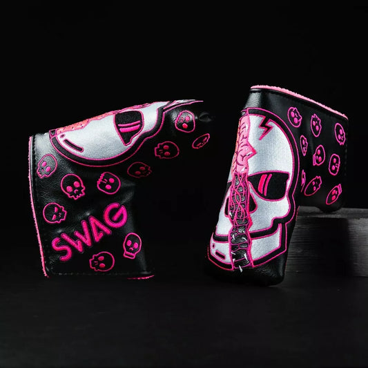 Swag Golf - Hyper Skull Brain (Pink) Blade Putter Headcover