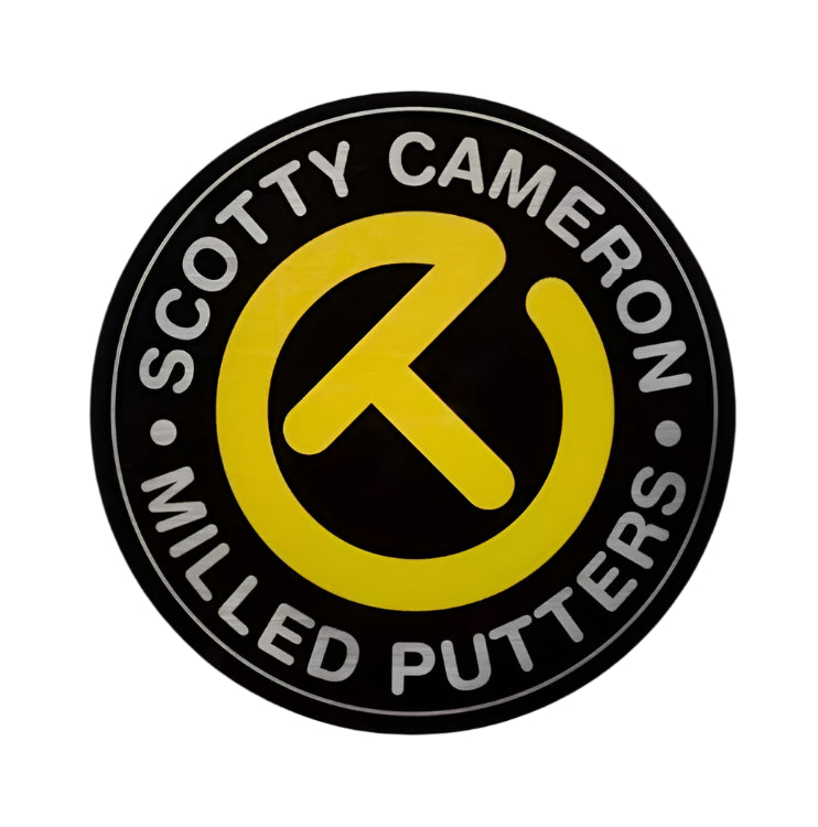 Scotty Cameron "Circle T" Milled Putters Sticker - Yellow/Charcoal Round 3.125”