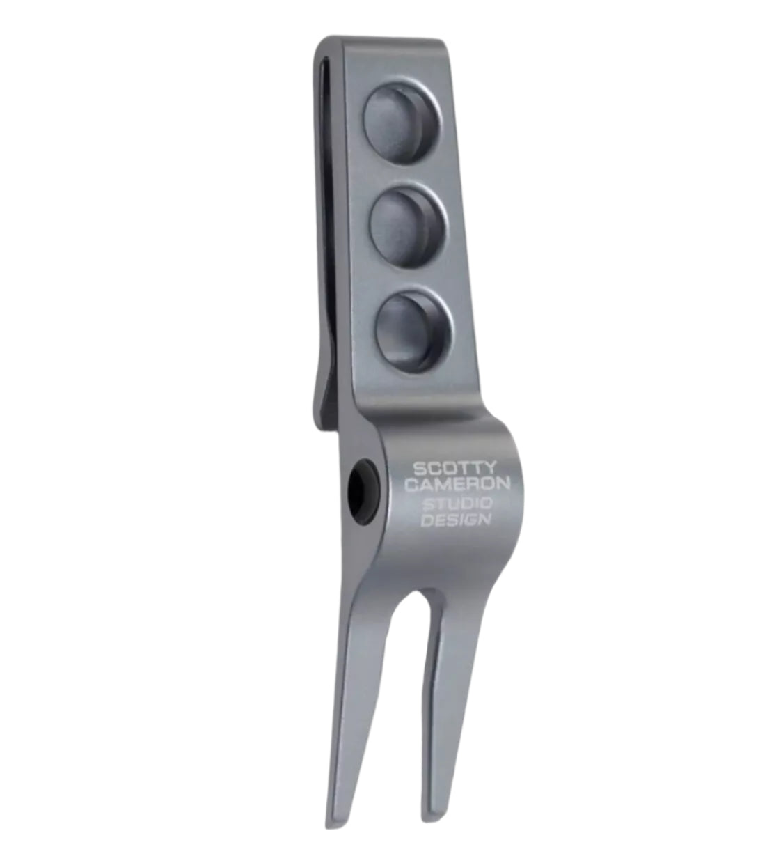 Scotty Cameron 2024 Milled Mardi Gras Clip Divot Repair Tool - Grey