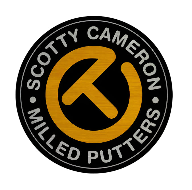 Scotty Cameron "Circle T" Milled Putters Sticker - Orange/Charcoal Round 3.125”