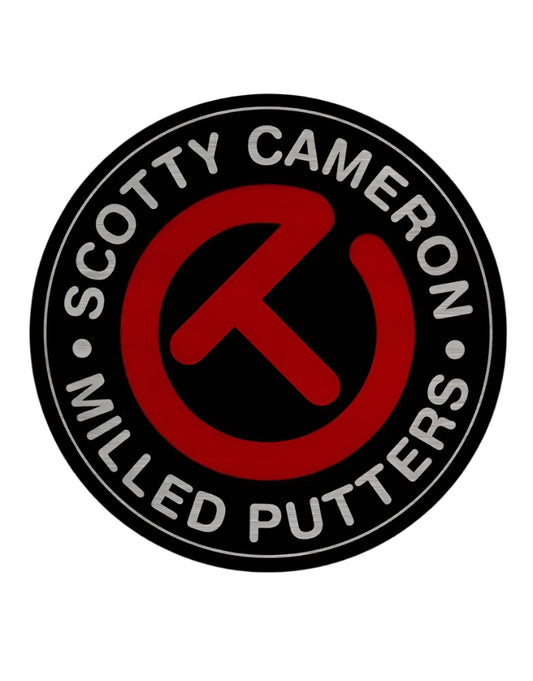 Scotty Cameron "Circle T" Milled Putters Sticker - Red/Charcoal Round 3.125”