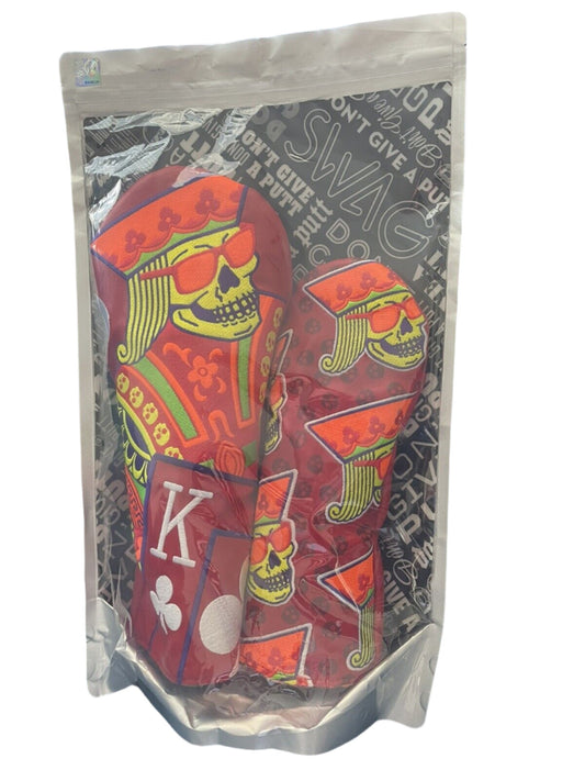 Swag Golf - Skeleton King of Candy Red/Orange Wood Headcover Set