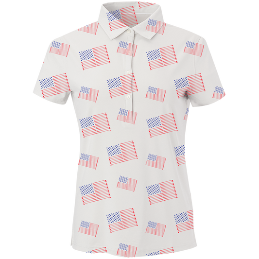 Golf Flag Women's Polo