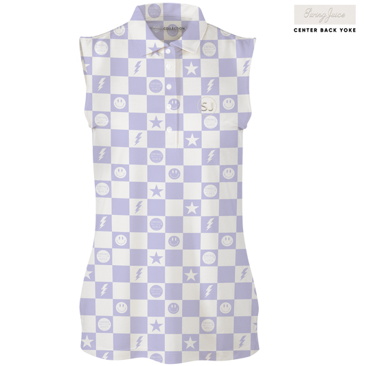 Golf Smile Face Women's Sleeveless Polo