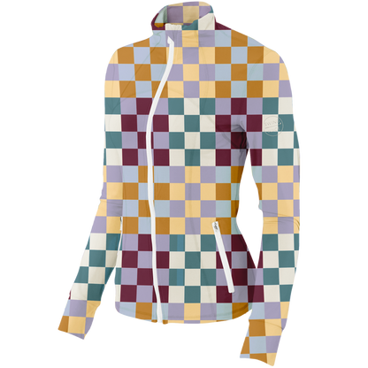 Golf Multi Checker Women's Full Zip