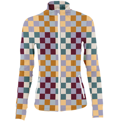 Golf Multi Checker Women's Full Zip