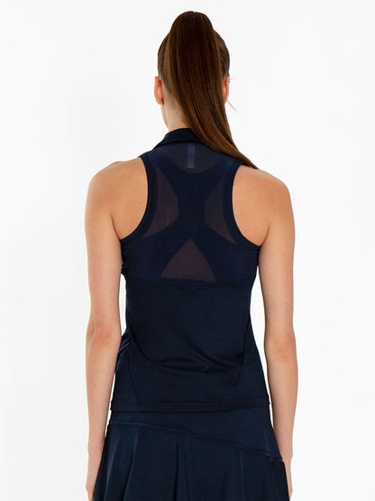 Neisha Classic Sleeveless Polo | Midnight