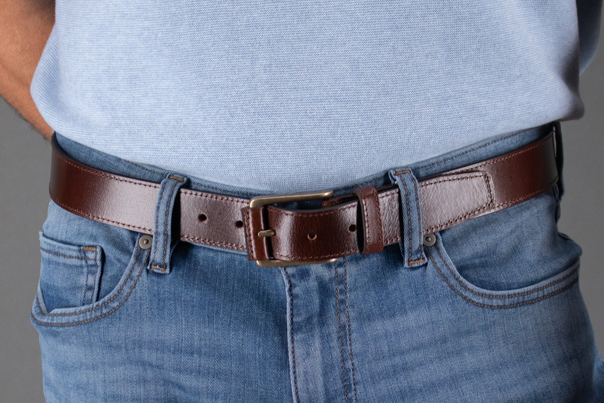 Wyatt 35mm Genuine Leather Casual Jean Belt